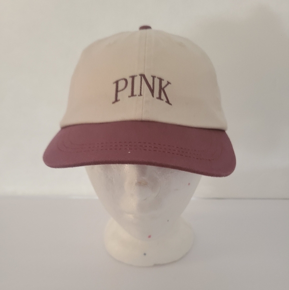 Pink Victorias Secret Logo Two-Tone Cap One Size - Picture 1 of 4